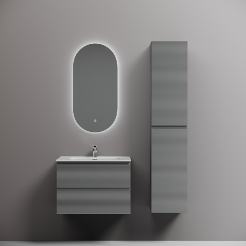 Тумба под раковину Sancos FOLK FL70ES 70х40 подвесная цвет серый - фото 3